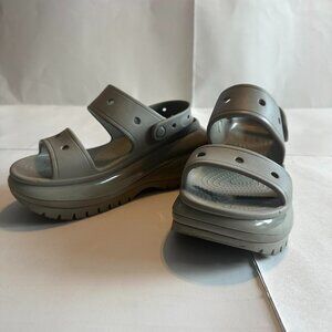 Crocs Mega Crush Sandals Elephant Gray- size 10